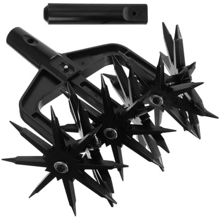 CAXUSD Outil de Jardin Rotatif Manuel pour Décompactage du Sol, Scarificateur Léger pour Pelouse et Jardin, Bêche Ergonomique à Tête Unique, Outil Polyvalent de Culture