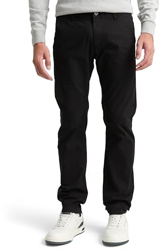 TOM TAILOR Pantaloni Chino da Uomo, 29999 - Black, 30W x 30L