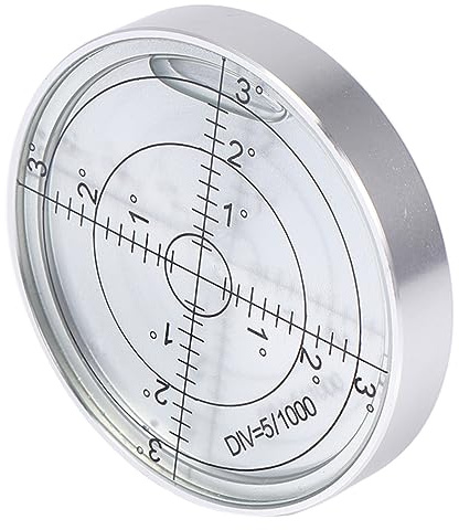 Artibetter Nivel de Burbuja Circular Blanco de Acero Inoxidable, Diseño Pequeño y Fácil de Usar para Construcción Exterior y Uso Profesional