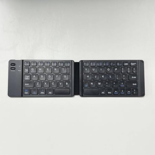 DIWUCXCA Portable Folding Bluetooth Keyboard Compatible with Tablets Notebooks Compatible With Korean And Japanese Three System Universal Design(BT18 English Black)