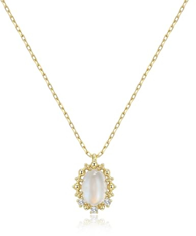 EVER FAITH 925 Sterling Silber Natürlicher Edelstein 14K Gold Choker Halskette Geburtstag/Muttertag/Weihnachten Schmuck Geschenk für Damen Ehefrau