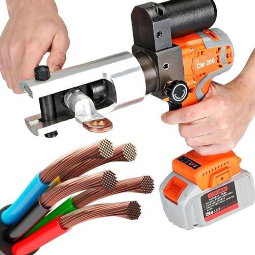 Pinza crimpatrice idraulica, portatile, a batteria, per terminali in rame/alluminio, strumento di collegamento efficiente per cavi