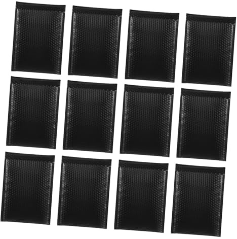 Alipis 50 pezzi Buste Imbottite Nere Buste Pluriball Autoadesive per Spedizioni Abbigliamento e Accessori Resistenti Intemperie Chiusura Sicura Confezione