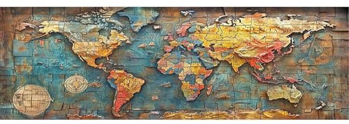 SHEGZHUC 110x50cm Diamond Painting Erwachsene Groß XXL Weltkarte, Diamant Malerei Bilder Weltstädte, Mosaik Stickerei Kreuzstich Kunst Geschenk, Wanddekoration für Schlafzimmer