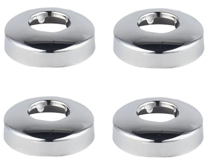 4 coperture per flangia, in acciaio inox, per tubi dell'acqua da parete, decorazione per rubinetto della valvola del tubo doccia, diametro 21 mm x diametro esterno 50 mm x altezza 12/8 mm