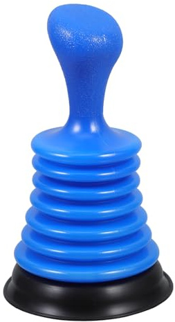Beavorty Mini Drain Suction Plunger for Sink and Bathroom Pipe Unblocker Small Blue Handheld Tub Plunger for Kitchen and Washroom Drains