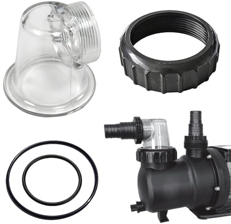 mizikuu Cubierta de Prefiltro para Bomba Circulación Bomba de Circulación de Piscina Transparente Inserto de Tapa de Prefiltro Transparente con Juntas Tóricas para SPS25 SPS50 SPS75 SPS100