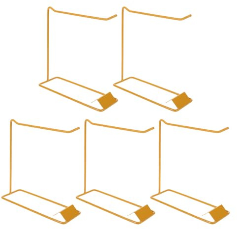 VINTORKY Présentoir à Vernis à Ongles en Fer Doré 5pcs, Support à Ongles pour Presse Design Élégant et Gain de Place, pour Salon Professionnel