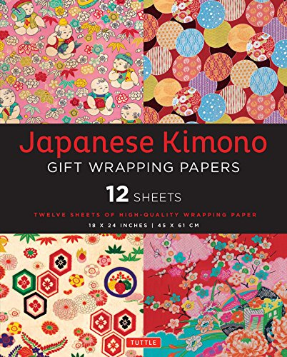 Japanese Kimono Gift Wrapping Papers - 12 Sheets: 18 x 24 inch (45 x 61 cm) Wrapping Paper