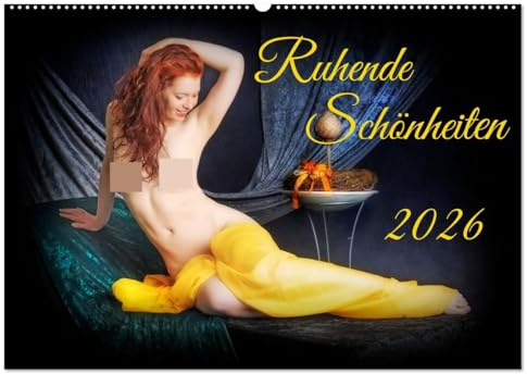Ruhende Schönheiten (Wandkalender 2026 DIN A2 quer), CALVENDO Monatskalender: Erotische Frauen, liegend, im Stil alten Gemälde fotografiert. (CALVENDO Erotik)