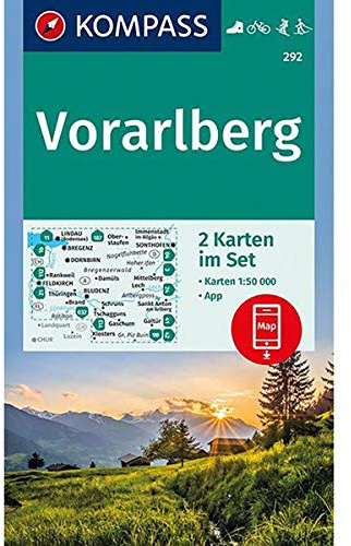 Vorarlberg: Wandern, Rad, Skitouren, GPS-genau 1:50000: Wanderkarten-Set mit Radrouten und Skitouren. GPS-genau. 1:50000 (KOMPASS Wanderkarte, Band 292)