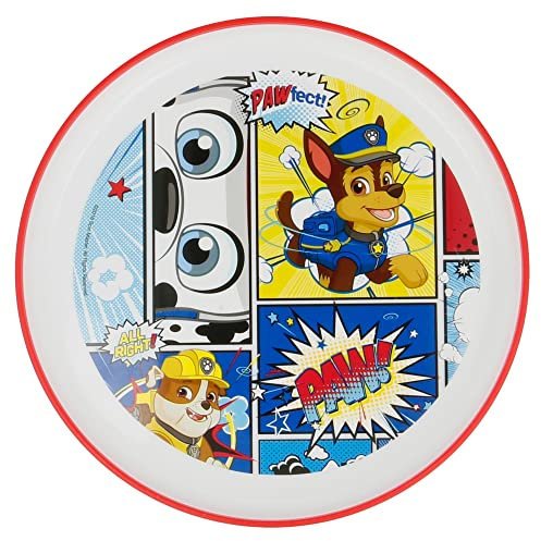 Stor Kinderteller rutschfest mit Paw Patrol Motiv - Teller für Kinder - Kunststoffteller BPA-frei