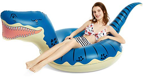 Jasonwell Inflatable Dinosaur Pool Float Tube for Boys Girls Adults 93'' T-Rex Floatie Summer Beach Swimming Pool Inflatables T-Rex Ride on Party Pool Raft Lounge Kids Tyrannosaurus Rex Dinosaur Toys