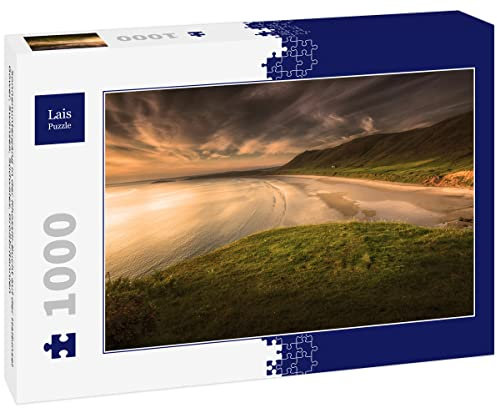 Lais Puzzle Sunset at Rhossili Bay on the Gower Peninsula, Swansea, South Wales, Great Britain 1000 pieces