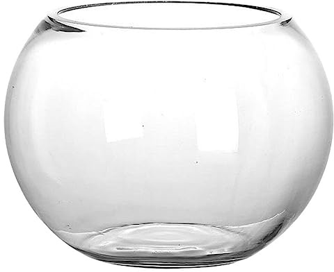 Terrariums de Réservoir de Poissons en Verre Récipient Transparent Décoration de Bureau Bol Rond Affichage Hydroponique Globe Bol Décoratif Poisson Rouge