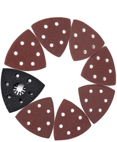 10 Stück/Set Mouse Detail Sander Schleifpapier 6 Löcher dreieckiges Schleifpapier für Multischleifer Bosch PSM 160A Detail Palm 40–400 Körnung, 240