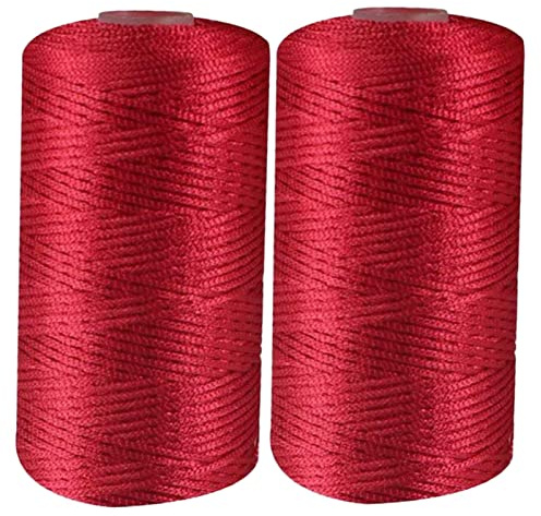Cordoncino in filato artistico estivo,2 Pezzi di Materiali per Maglieria Filato per Borsa da Spiaggia Filato per Cappello da Sole Estivo Filato per Uncinetto - Filato cavo per cuscini per Rianpesn