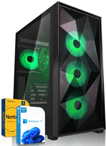 SYSTEMTREFF Gaming PC AMD Ryzen 7 7700 8x5.3GHz | AMD Radeon RX 7800 XT 16GB DX12 | 1TB M.2 NVMe | 32GB DDR5 RAM | WLAN Desktop Computer Rechner für Gamer, Zocker & Streamer