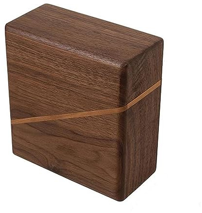 GLigeT Kaffeefilterhalter, Massivholz, Braun, Staubdichter Kaffeefilterhalter mit Abdeckung, Aufbewahrungsbox, Spenderregal für Kegelkaffeefilterpapier Filtertütenhalter