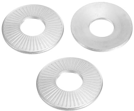 PATIKIL Rondelle a Disco a Molla Belleville Acciaio Inossidabile 304, 3pz, Guarnizione Piatta M12x32mm Conica Zigrinata per Applicazioni Automobilistiche, Industriali e di Costruzione