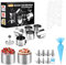 KIMIGO Cercle à Patisserie en Acier Inoxydable,Emporte Piece Rond 31PCS, Anneaux à Gâteau, Anneaux à Dessert, Moules à Mousse pour Dessert Gâteau