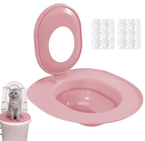 Inodoro para gatos – Kit de entrenamiento para gatos | Inodoros de entrenamiento para gatitos, paquete de entrenamiento reutilizable, kit de limpieza para entrenamiento de gatos que usan inodoros
