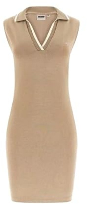 GUESS Abito Donna Polo Senza Maniche ES26GU66 V6GK02K2928 A10L (IT, Testo, XS, Regular, Regular, Marrone)