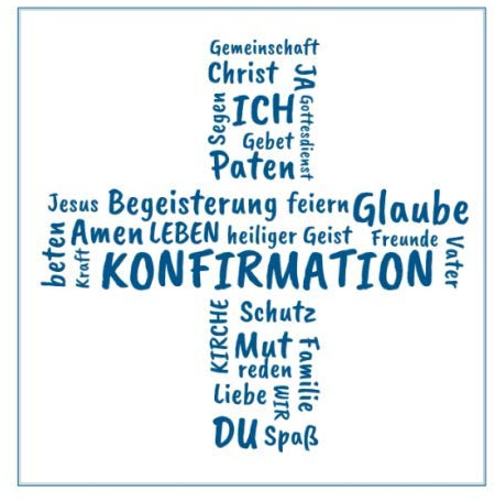 Gästebuch zur Konfirmation: Erinnerungsbuch zum Eintragen von Glückwünschen an den Konfirmand / Konfirmandin | christliche Geschenkbücher | Edition: blau