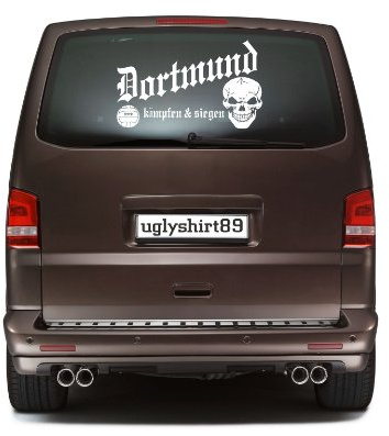 uglyshirt89 Dortmund Autoaufkleber 45 cm | Fussball | Hardcore | Sticker | Aufkleber | KSM1