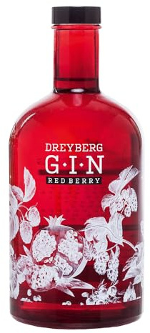 Dreyberg | Red Berry Gin | 700 ml | Klassische Gin Botanicals & rote Beeren | Handgelesene Kräuter & Früchte aus eigenem Anbau | Fruchtig