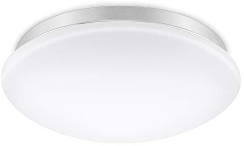 Elrigs LED Deckenlampe mit Bewegungsmelder, Reichweite, Zeit- und Dämmerungsschwelle einstellbar, Warmweiß (3000K) Deckenleuchte, Wandleuchte, 12W (ersetzt 100W), 1555 lm, 360° Sensorleuchte