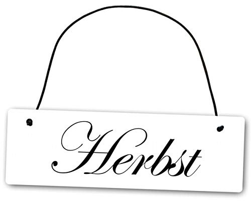 Homeyourself Metallschild Herbst 25 x 8 cm aus Alu Verbund (Alu, Kunststoff) für In- und Outdoor Deko Schild Dekoschild Wandschild außen und innen