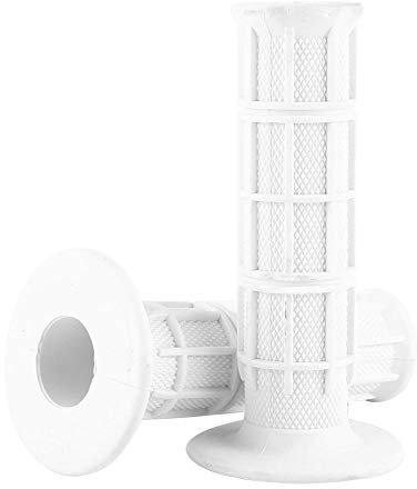Keenso 1 par 22/25MM 7/8 manillas de Manillar de Motocicleta Cubiertas, empuñaduras de Silicona de Moto Universal(Blanco) Manillares de Moto