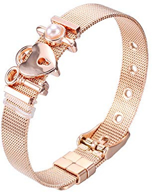Heideman Armband Damen Mesh Edelstahl mit Perle weiß | Elegantes Schmuckstück für besondere Anlässe - festlich, hautfreundlich, nickelfrei und alltagstauglich