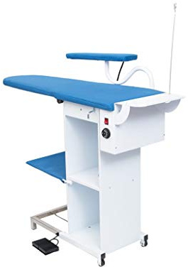 EOLO Table à Repasser TS05 Professionnelle Chauffante Aspirante Soufflante Régulation Température Pliable roulettes Planche Stable Jeannette Etagère Linge Repose-Fer Efficacité Energétique A++