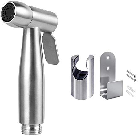 Spruzzatore per bidet tenuto in mano - Spruzzatore per WC in acciaio inossidabile Doccia per doccia con gancio per la pulizia della toilette, bagno per animali domestici, igiene personale