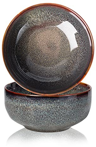 KYBSCZ 22 Ounce Serving Bowls Set - Ceramic Bowl Set of 2-5.75 inch for Salad, Soup,Cereal Bowls for Kitchen