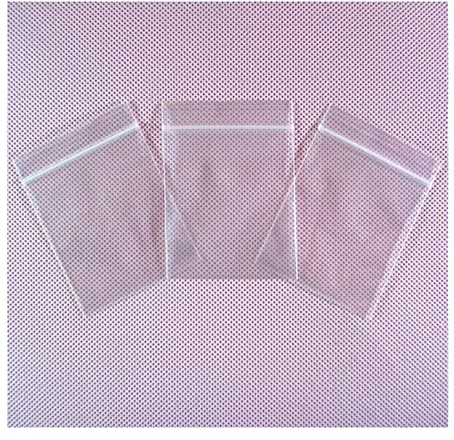 XSY Sachets Zip Plastique 500 Pièces 90 x 130mm (9 x 13cm) Épaisseur 2 Mil (50 microns) Emballage Transparent Sacs à Fermeture Tailles Totale