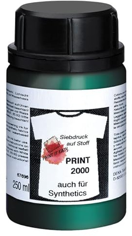 PAINT IT EASY NEU Siebdruckfarbe DEKAPRINT 2000 Metallic, 250 ml, Metallic-Grün