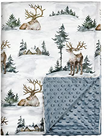 Soarwg Kids Mantas para bebés Regalo para recién Nacidos, Mantas Suaves con Revestimiento de Lunares, Tejidos de Lana, adecuados para Hombres y Mujeres, niños pequeños, niños y niñas 75x100 cm