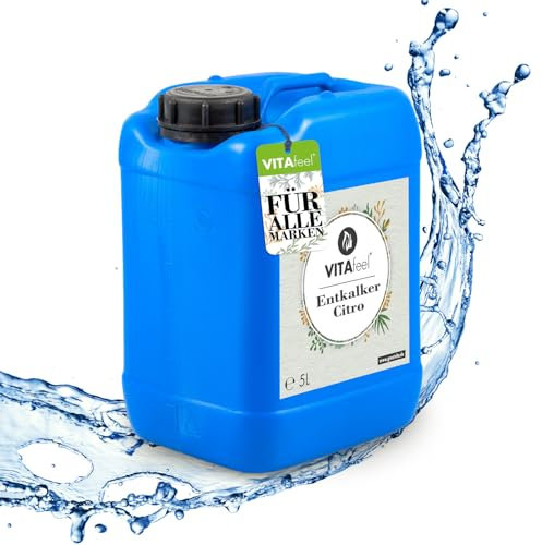 Decalcificante universale, 5 litri, concentrato per macchina da caffè e macchina da caffè di tutti i tipi, universale per la pulizia dei dispositivi, per una pulizia extra accurata, VitaFeel