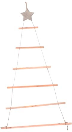 FUNOMOCYA Weihnachtsleiter Mit Stern Und Seilverbindung Tannenbaum Wanddeko Für Wohnzimmer Und Esszimmer Vielseitige Hängedekoration Für Advent