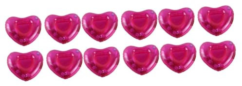 Abaodam 12pièces Porte-gobelet Flottant Forme De Coeur Gonflable pour Piscine Accessoires De Fête Été Support De Boisson Décoratif
