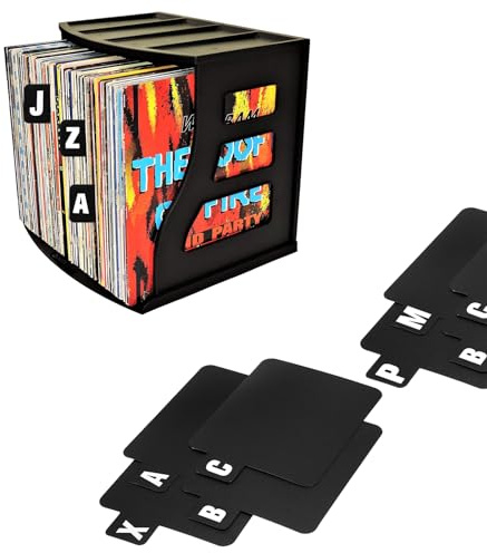 26 Stück Vinyl Schallplatten Trennblätter A-Z Alphabetische Organizer Kunststoff Alphabet Trennwände Karteikarte für CD, DVD, Alben, Datei 17x12 cm