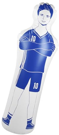 Keenso Maniqu de Entrenamiento, Mueco de Entrenamiento de Ftbol Inflable, Saco de Boxeo de PVC de Ftbol para Pared de Baloncesto de Multiusos (Blue