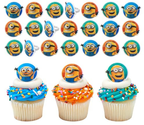 Despicable Me™ Minions Cupcake Decoration Toppers | 24 Pack Cake Rings