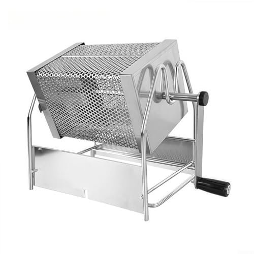 DAZZLEEX Torréfacteur manuel en acier inoxydable pour grains de café d'extérieur avec design de surveillance pratique, convient pour divers grains