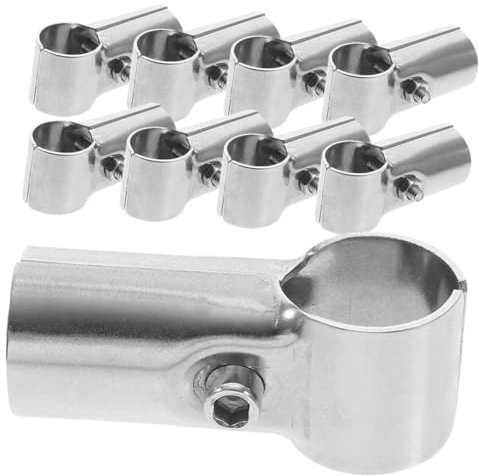 ANDRESLAD 12pcs Stainless Steel t Clamp Connectors End Rail Clamps for Poles for Stable Fence Extensions Various Applications