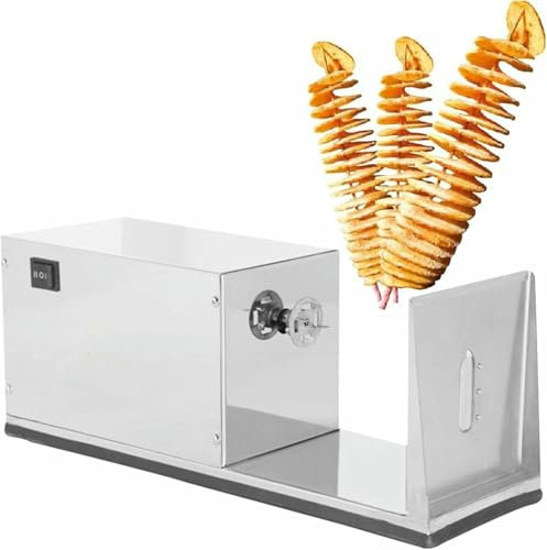 Commercial Potato Slicer, Electric Tornado Potatoes Spiral Cutter French Fry Machine, for Home Commercial