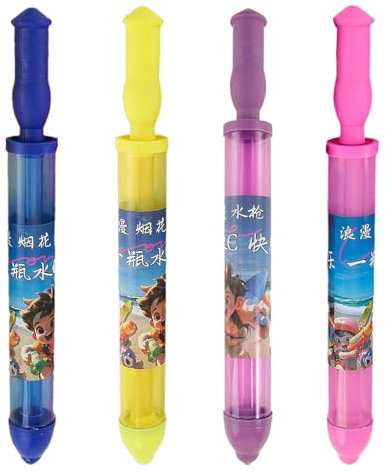 4 Stück Water Squirter, Romantischer Feuerwerk-Effekt Wasserpistole Schwimmbad Wasserspiel Wasserspritze Spielzeug, Wasserpistole Im Feuerwerksstil für Kinder, Familie, Jugendliche, Paare & Freunde